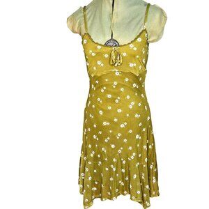Juniors' No Boundaries Y2k baby doll whimsy micro floral romantic halter dress M